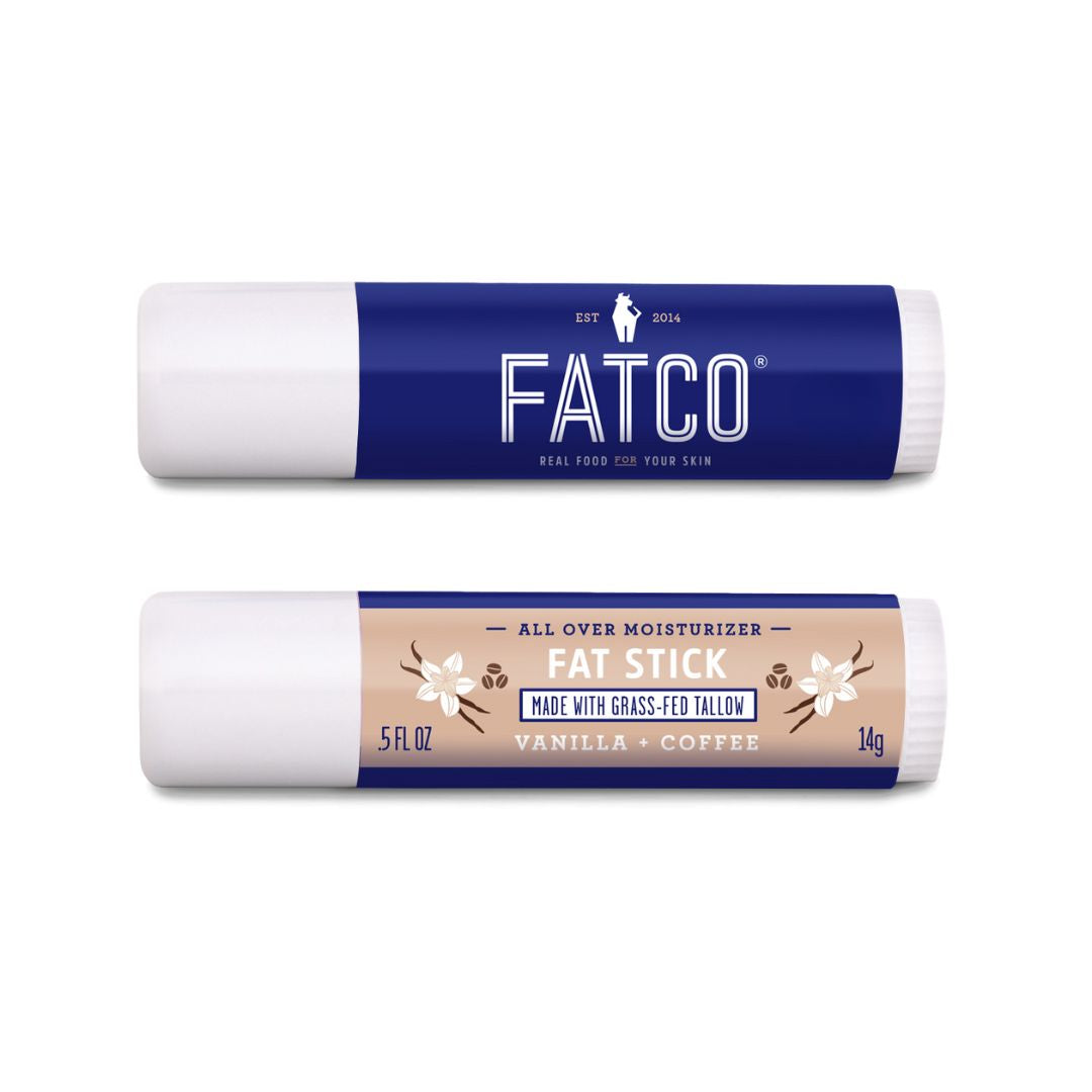 FAT STICK, Vanilla + Coffee, 0.5 OZ-FATCO Skincare Products tallow balm paleo skincare eczema psoriasis moisturizing anti aging nourishing