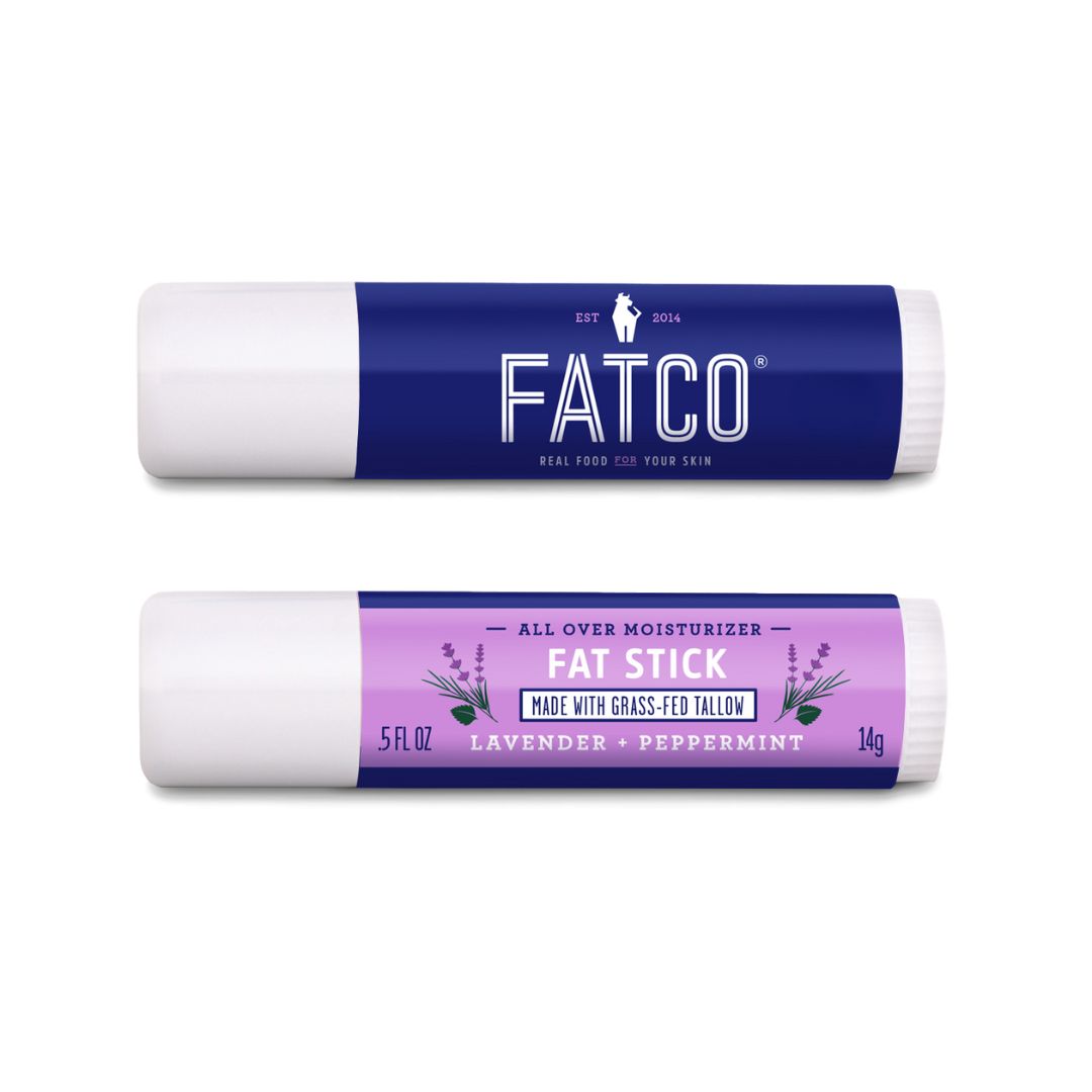 FAT STICK, Lavender + Peppermint, 0.5 OZ-FATCO Skincare Products tallow balm paleo skincare eczema psoriasis moisturizing anti aging nourishing