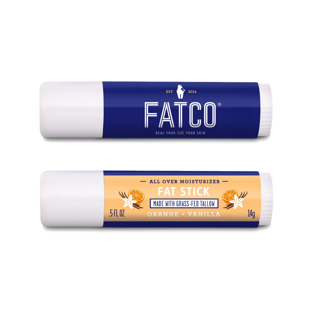 FAT STICK, Orange + Vanilla, 0.5 OZ-FATCO Skincare Products tallow balm paleo skincare eczema psoriasis moisturizing anti aging nourishing